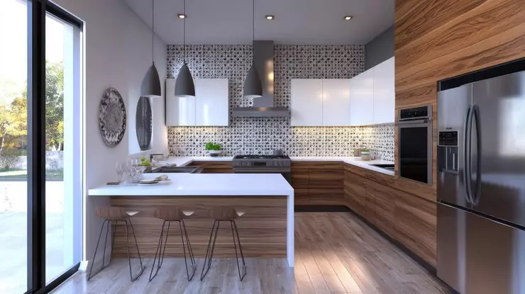 Mordern kitchen layout design